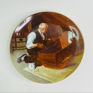 Norman Rockwell Collector Plate Grandpa's Gift